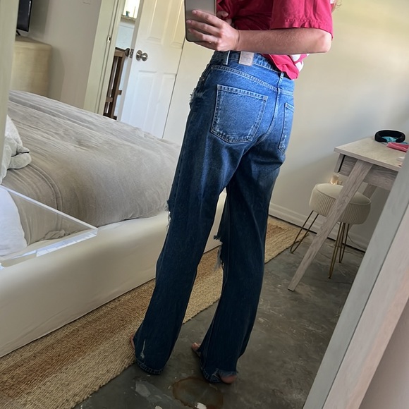 Zara Oversized distressed wide leg jeans - Picture 8 of 8